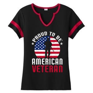 USA Flag Veteran Pride Ladies Halftime Notch Neck Tee