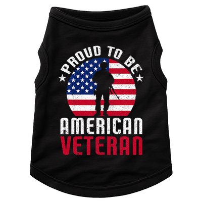USA Flag Veteran Pride Doggie Tank