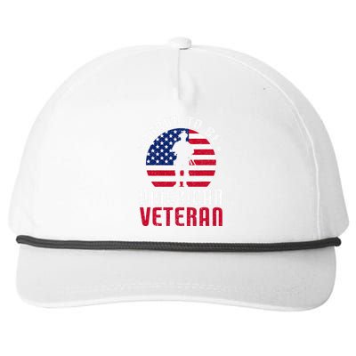 USA Flag Veteran Pride Snapback Five-Panel Rope Hat