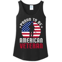 USA Flag Veteran Pride Ladies Essential Tank