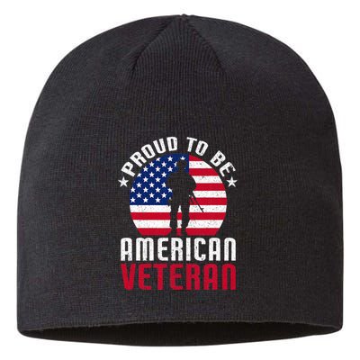 USA Flag Veteran Pride Sustainable Beanie