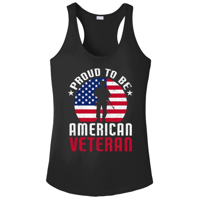 USA Flag Veteran Pride Ladies PosiCharge Competitor Racerback Tank