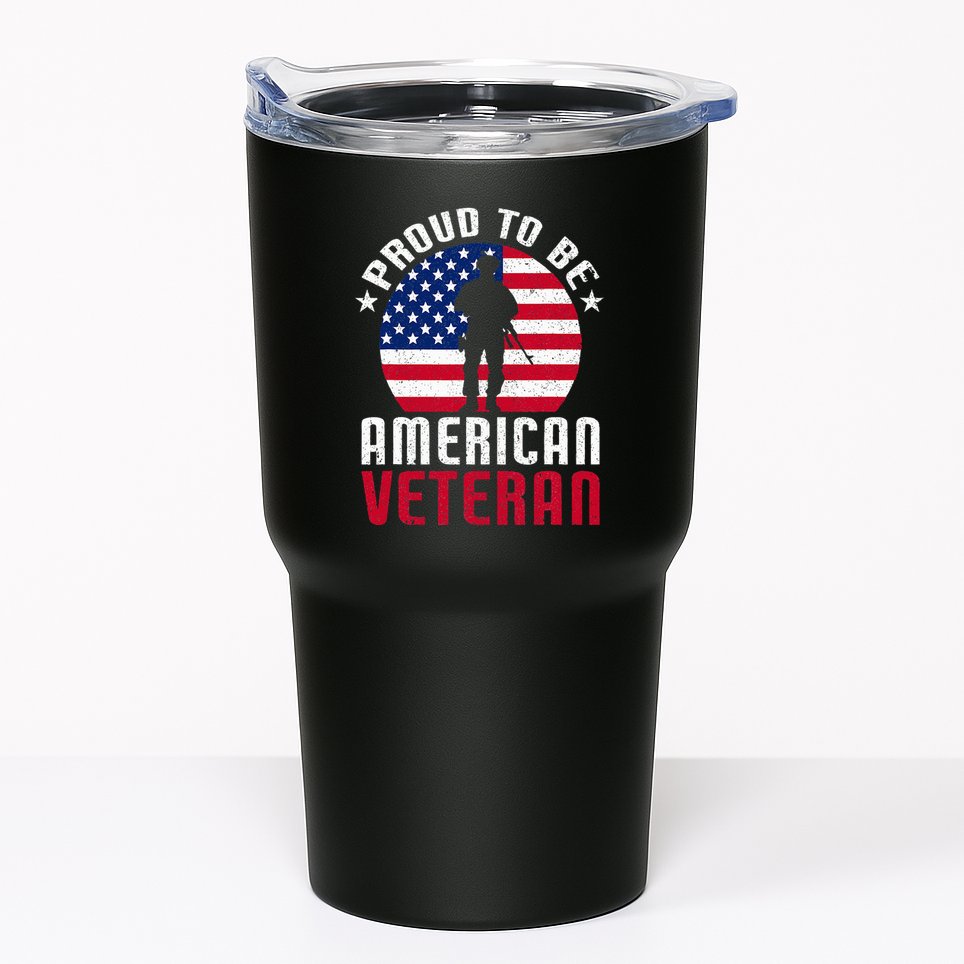 USA Flag Veteran Pride Tumbler