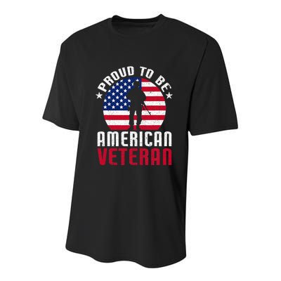 USA Flag Veteran Pride Youth Performance Sprint T-Shirt