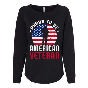 USA Flag Veteran Pride Womens California Wash Sweatshirt