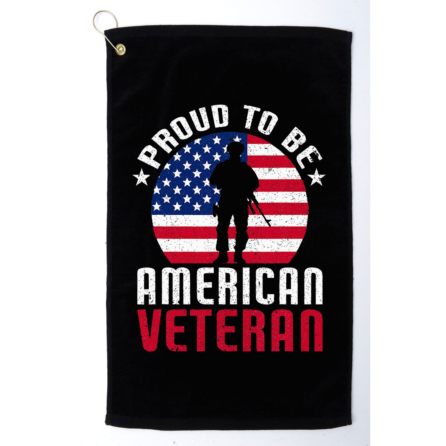 USA Flag Veteran Pride Golf Towel
