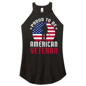 USA Flag Veteran Pride Women's Perfect Tri Rocker Tank