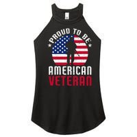 USA Flag Veteran Pride Women's Perfect Tri Rocker Tank