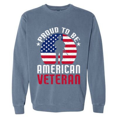 USA Flag Veteran Pride Garment-Dyed Sweatshirt