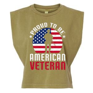 USA Flag Veteran Pride Garment-Dyed Women's Muscle Tee