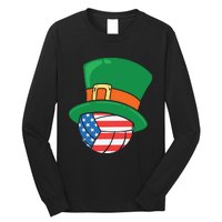 USA Flag Volleyball Leprechaun Patrick Long Sleeve Shirt