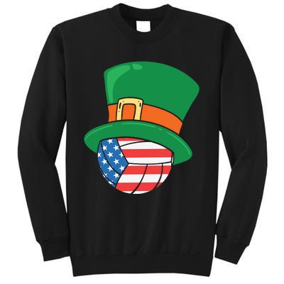 USA Flag Volleyball Leprechaun Patrick Sweatshirt