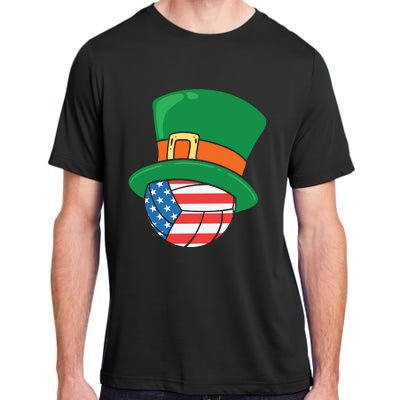 USA Flag Volleyball Leprechaun Patrick Adult ChromaSoft Performance T-Shirt