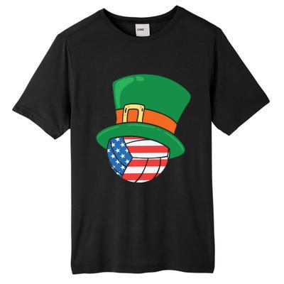 USA Flag Volleyball Leprechaun Patrick Tall Fusion ChromaSoft Performance T-Shirt