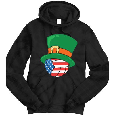 USA Flag Volleyball Leprechaun Patrick Tie Dye Hoodie