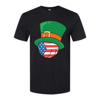 USA Flag Volleyball Leprechaun Patrick Softstyle CVC T-Shirt