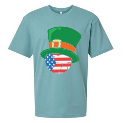 USA Flag Volleyball Leprechaun Patrick Sueded Cloud Jersey T-Shirt