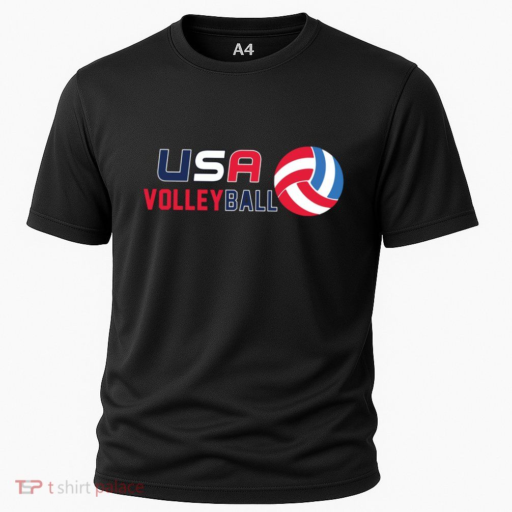 USA Flag Volleyball And Volleyball Performance Shirt