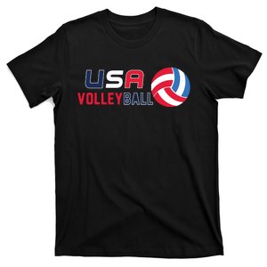 USA Flag Volleyball And Volleyball T-Shirt