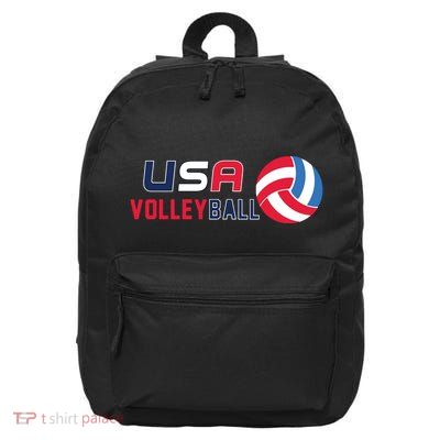 USA Flag Volleyball And Volleyball 16 in Basic Backpack