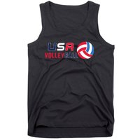 USA Flag Volleyball And Volleyball Tank Top