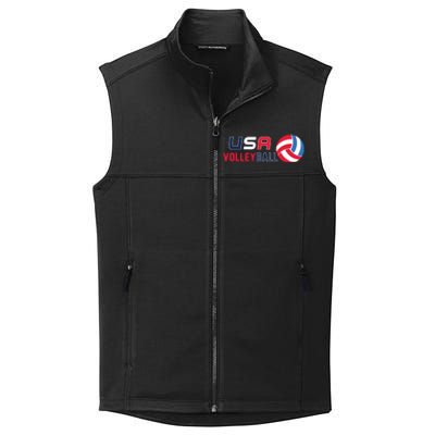 USA Flag Volleyball And Volleyball Collective Smooth Fleece Vest