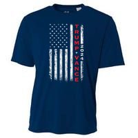 Us Flag Vintage Subdued Vertical Trump Vance 2024 Gift Cooling Performance Crew T-Shirt