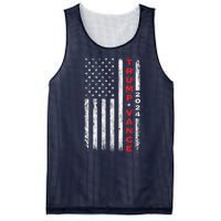 Us Flag Vintage Subdued Vertical Trump Vance 2024 Gift Mesh Reversible Basketball Jersey Tank