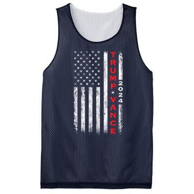 Us Flag Vintage Subdued Vertical Trump Vance 2024 Gift Mesh Reversible Basketball Jersey Tank