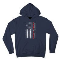 Us Flag Vintage Subdued Vertical Trump Vance 2024 Gift Tall Hoodie