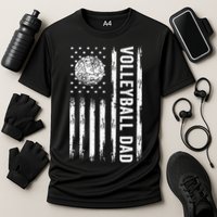 USA Flag Volleyball Dad Volleyball Game Day Vibes Cooling Performance Crew T-Shirt
