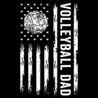 USA Flag Volleyball Dad Volleyball Game Day Vibes Cooling Performance Crew T-Shirt