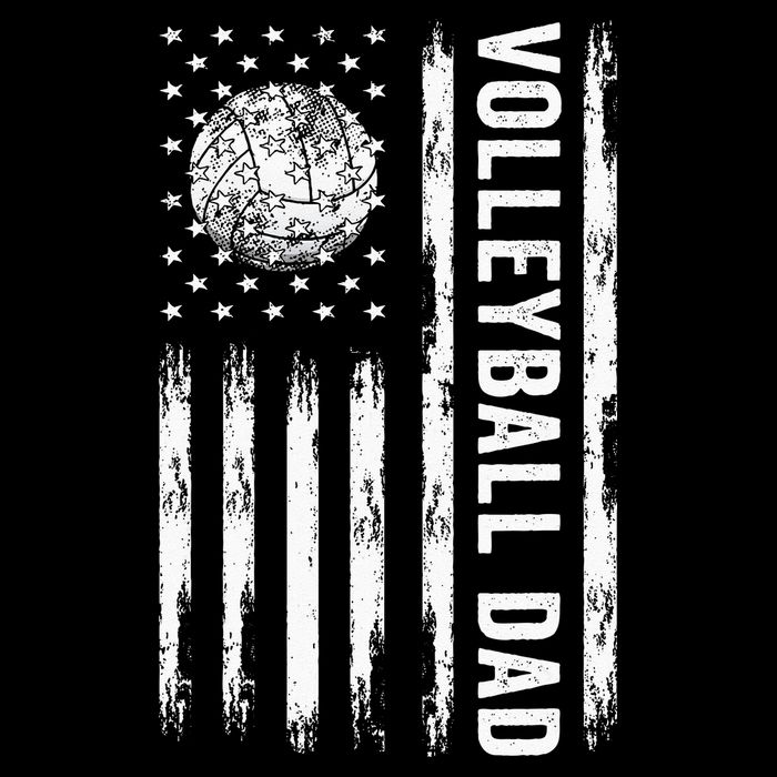 USA Flag Volleyball Dad Volleyball Game Day Vibes Cooling Performance Crew T-Shirt