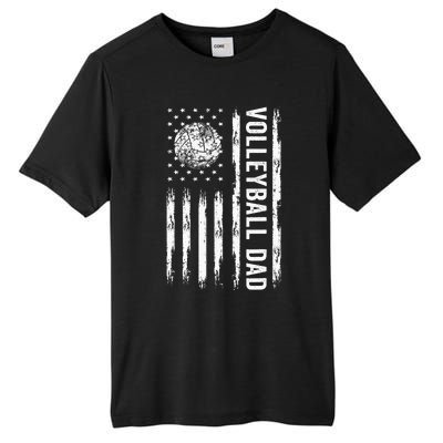 USA Flag Volleyball Dad Volleyball Game Day Vibes Tall Fusion ChromaSoft Performance T-Shirt