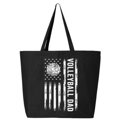 USA Flag Volleyball Dad Volleyball Game Day Vibes 25L Jumbo Tote