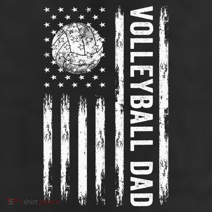 USA Flag Volleyball Dad Volleyball Game Day Vibes 25L Jumbo Tote