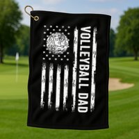 USA Flag Volleyball Dad Volleyball Game Day Vibes Golf Towel