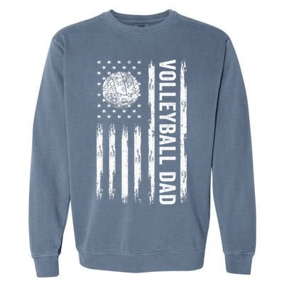 USA Flag Volleyball Dad Volleyball Game Day Vibes Garment-Dyed Sweatshirt
