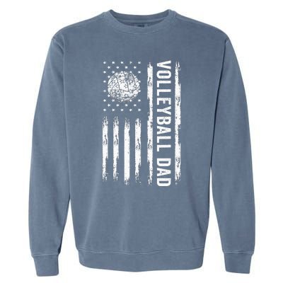 USA Flag Volleyball Dad Volleyball Game Day Vibes Garment-Dyed Sweatshirt