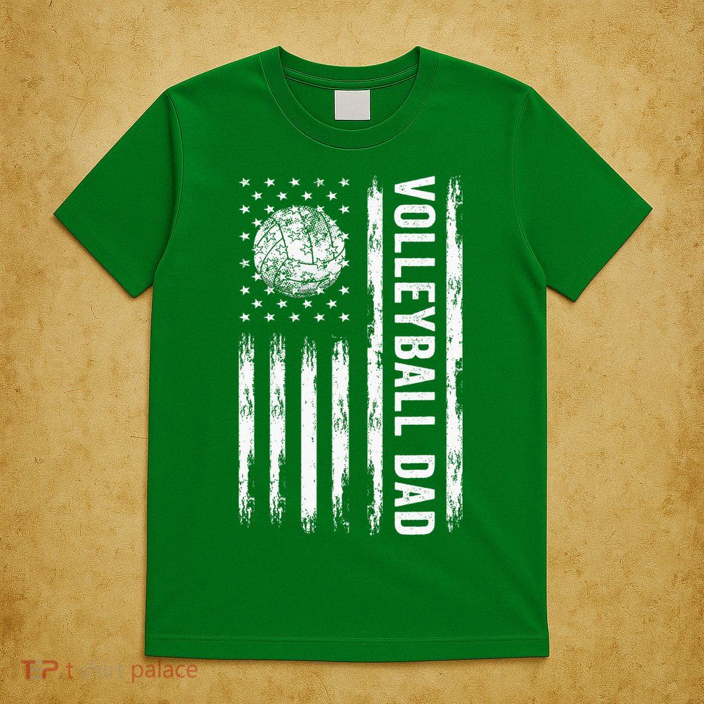 USA Flag Volleyball Dad Volleyball Game Day Vibes T-Shirt