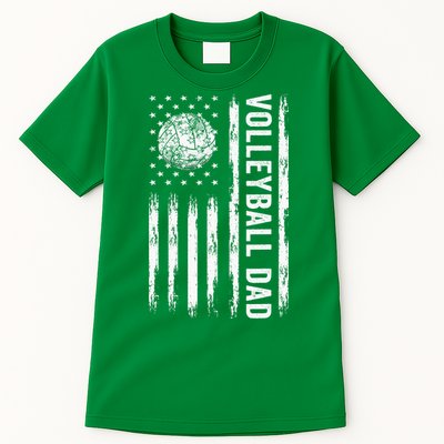 USA Flag Volleyball Dad Volleyball Game Day Vibes Tall T-Shirt