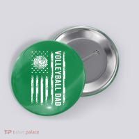 USA Flag Volleyball Dad Volleyball Game Day Vibes Button