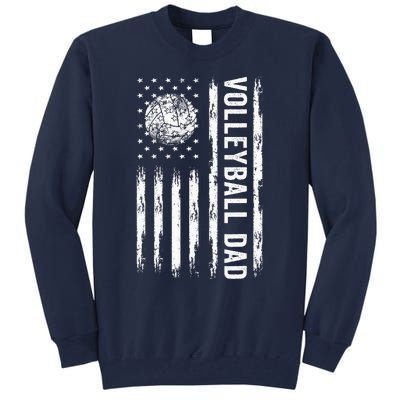 USA Flag Volleyball Dad Volleyball Game Day Vibes Tall Sweatshirt