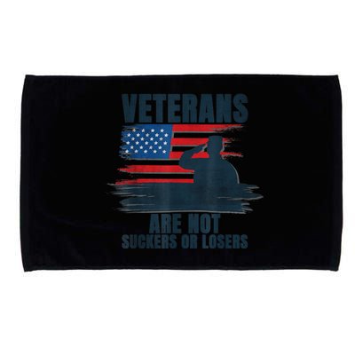 Us Flag Veterans Are Not Suckers Or Losers Gift Microfiber Hand Towel