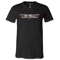 Uncle Funny Vintage 80's Gift Uncle 80s 1980 V-Neck T-Shirt