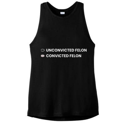 Unconvicted Felon Vs Convicted Felon Funny Ballot Paper Ladies PosiCharge Tri-Blend Wicking Tank