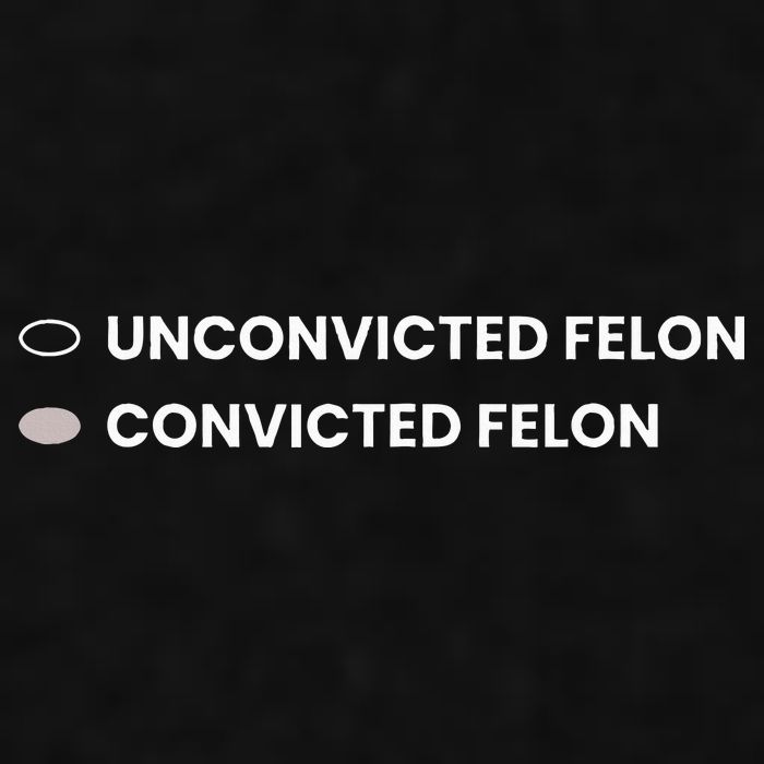 Unconvicted Felon Vs Convicted Felon Funny Ballot Paper Ladies PosiCharge Tri-Blend Wicking Tank