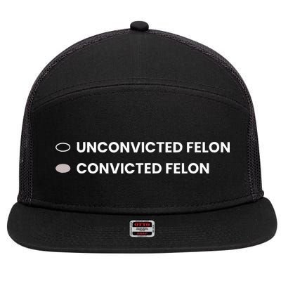 Unconvicted Felon Vs Convicted Felon Funny Ballot Paper 7 Panel Mesh Trucker Snapback Hat