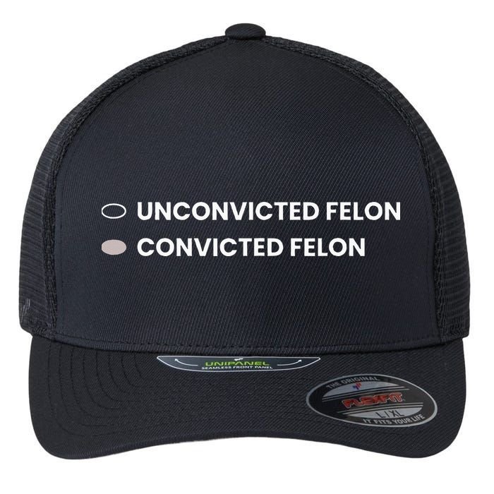 Unconvicted Felon Vs Convicted Felon Funny Ballot Paper Flexfit Unipanel Trucker Cap