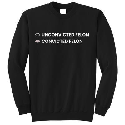 Unconvicted Felon Vs Convicted Felon Funny Ballot Paper Sweatshirt